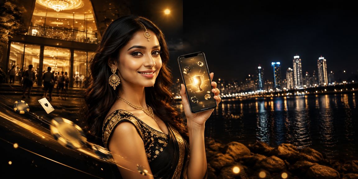 Player enjoying online slots on mobile in a cozy Indian home